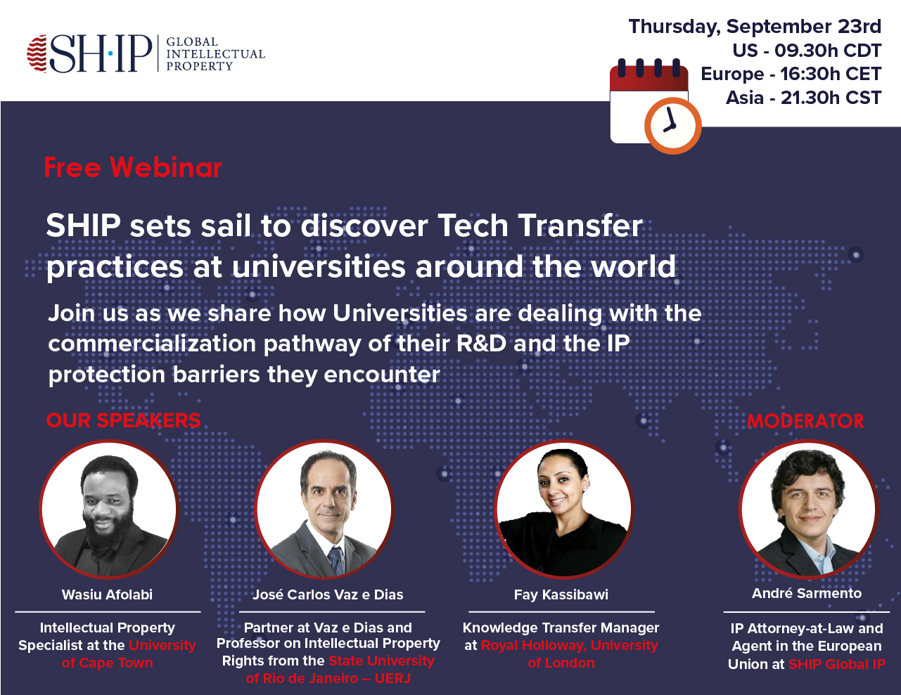 SHIP sets sail to discover Tech Transfer practices at universities around the world