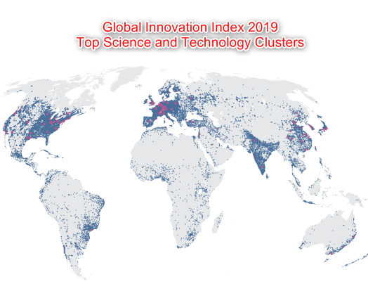 WIPO's Global Innovation Index 2019 - Science and Technology Clusters